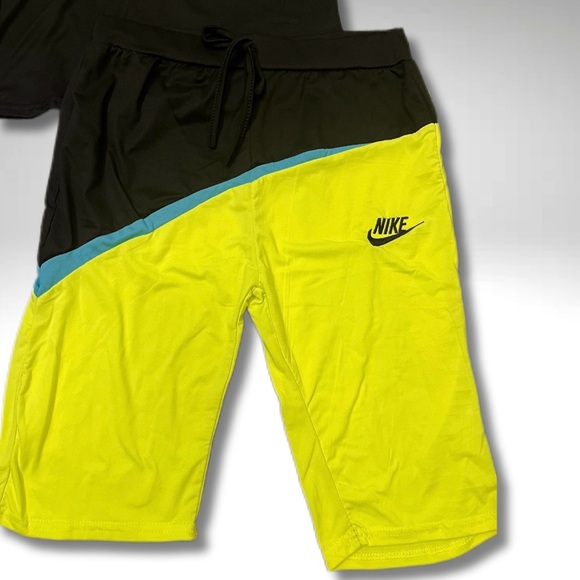 Nike Boys Size Large NWT Black & Green 2pc Shorts Co-Ord Set/ New Kids Clothes - Picture 3 of 5